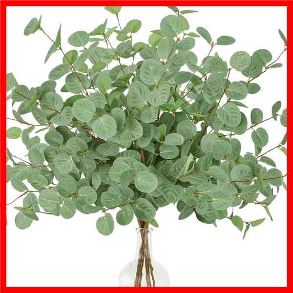 인공 유칼립투스 줄기 가짜 식물 키 큰 실버 달러 잎 홈 웨딩 장식 녹지 식물 가지 60cm 1 개