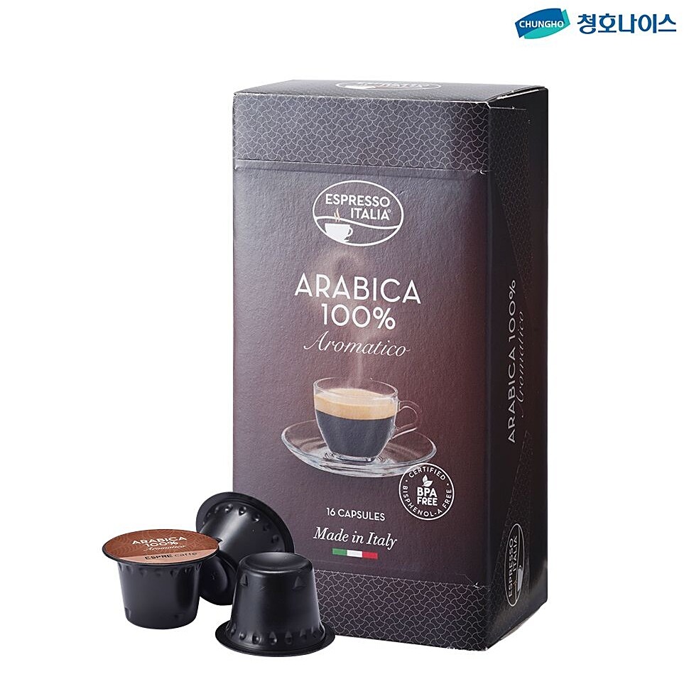 디카페인캡슐 캡슐커피 에스프레카페 청호나이스 캡슐원두 커피캡슐 모닝 16캡슐 에스프레소커피캡슐 커피