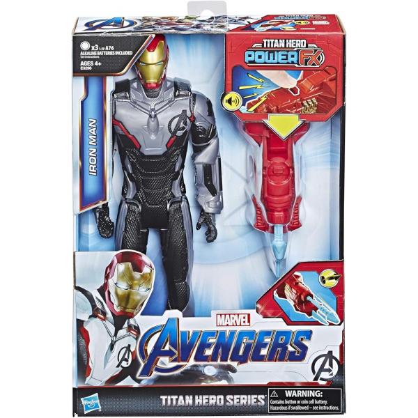 11975625 어벤져스 마블 엔드게임 타이탄 파워 FX 피규어 - 아이언맨과 파워팩 30cm 프랑스어 장난감