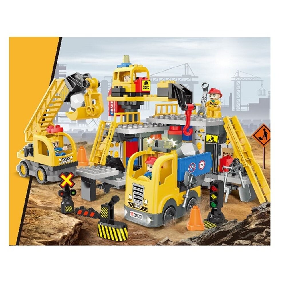 메타 건설현장(블럭) 블록 건설도구 표지판 멜로디/장난감/역할놀이/조립블록/조립식/유아/미니레고/유치원