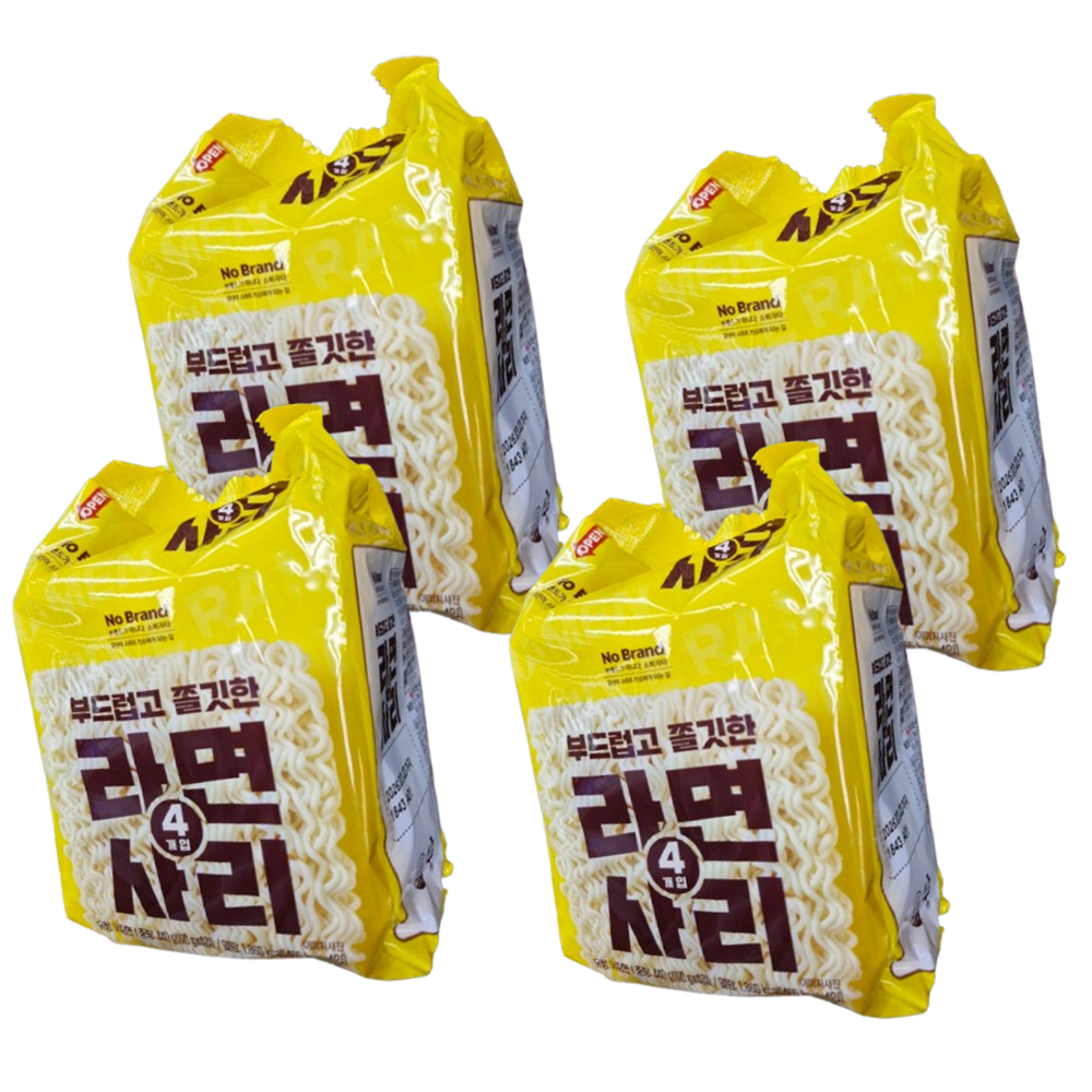 노브랜드 부드럽고 쫄깃한 라면사리 110g 4개입 x 4팩