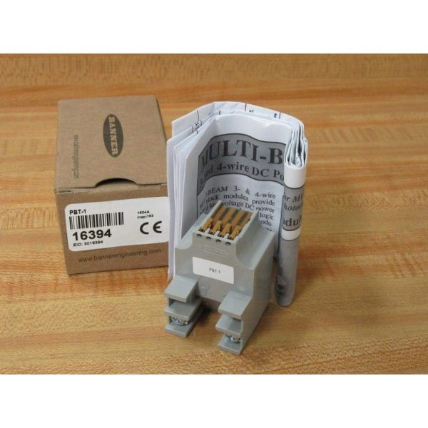 배너 엔지니어링 PBT1 3 4 와이어 전원 블록 멀티 빔 센서 입력 1030VDC; 배선 챔버 최대 10 리플 부품 번