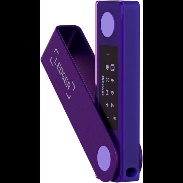 Ledger나노 X (자수정 보라색) - Bluetooth 암호화폐 및 NFT 안전 관리