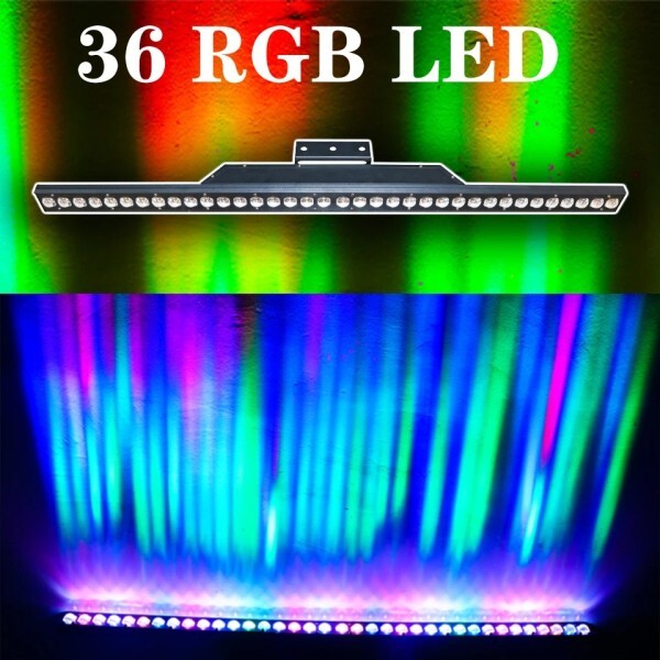 [오늘출발] 2PC 36LED 포인트 제어 RGB 3IN1 벽 세척 빛 DMX Led 바 라인 워시 무대 조명 Dj 디스코 파티 경마 램프