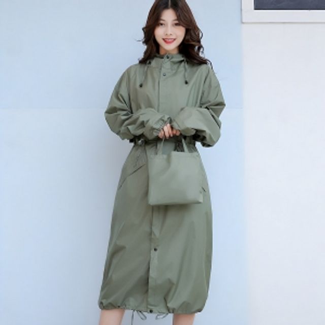 남녀공용 방수 패션 방한 자켓 대형 그린 방수자켓 유니섹스코트 바람막이 아웃도어캠핑 패딩대체 우천준비