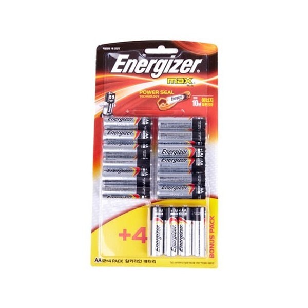[에너자이저홀딩스]에너자이저 12+4P AA건전지 에너자이저 맥스 알카라인 건전지 충전지 배터리