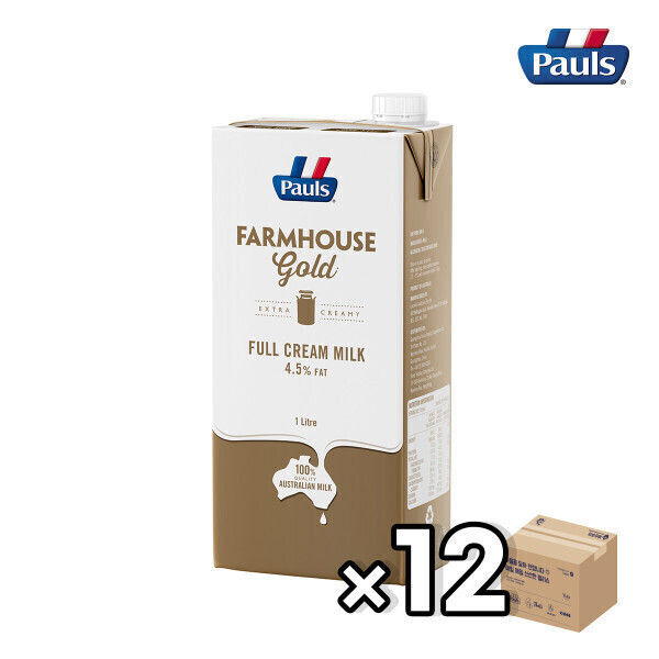 [스마일배송] 폴스 폴스 팜하우스 골드 밀크 고지방 멸균우유 1L 1박스(12개)