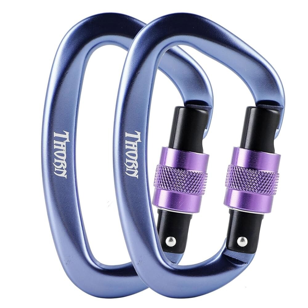 [오늘출발] 암벽 등반 산악인 해먹 캠핑 헬스장용 클라이밍 잠금 카라비너 클립 래펠링 - Thorn 25KN 헤비 듀티 대형