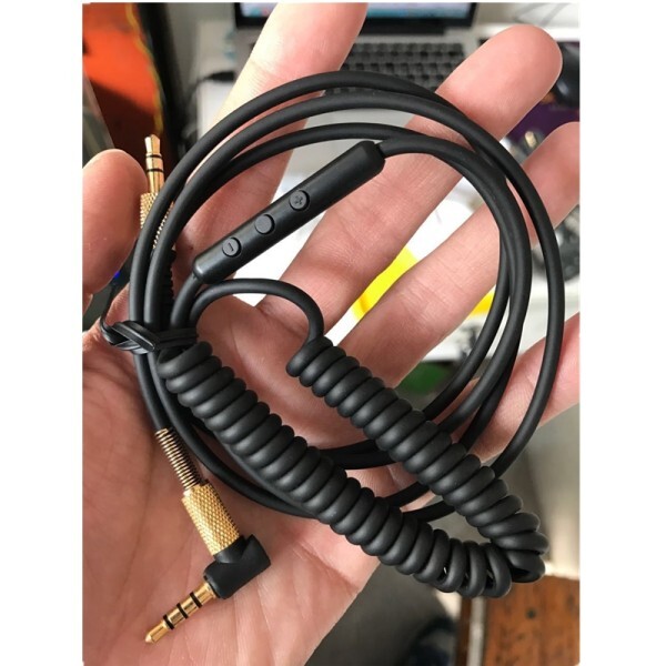 Marshall Major II 2 용 교체 오디오 케이블 안드로이드 IOS  마이크 볼륨 컨트롤 헤드폰 코드 모니터