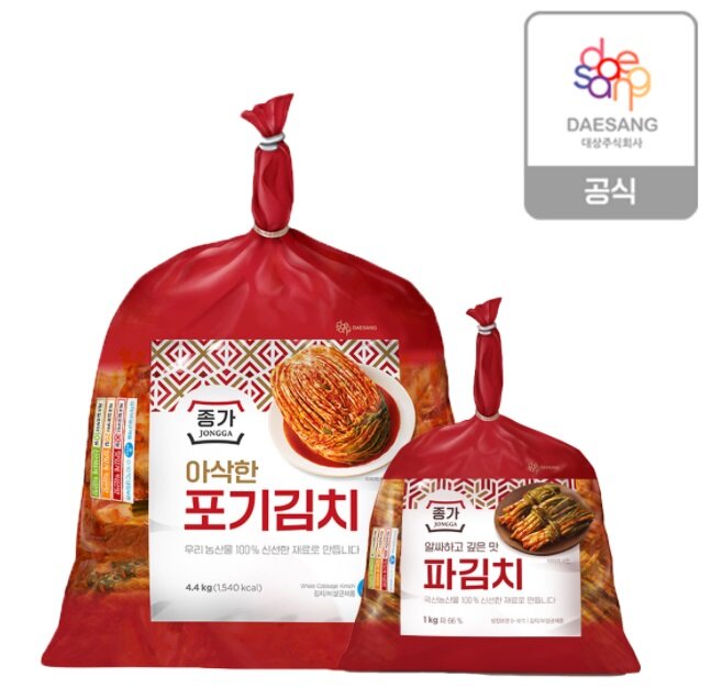 TV상품(y)종가 아삭한포기김치 4.4kg 파 1kg 126305