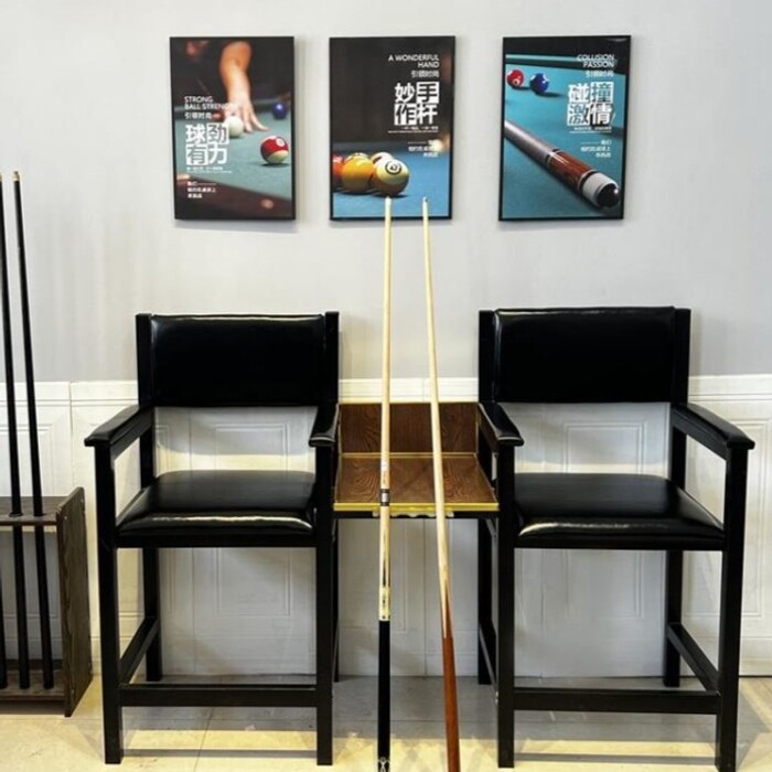 당구장의자 인테리어 홀덤 손님 당구 큐걸이 레드 휴식