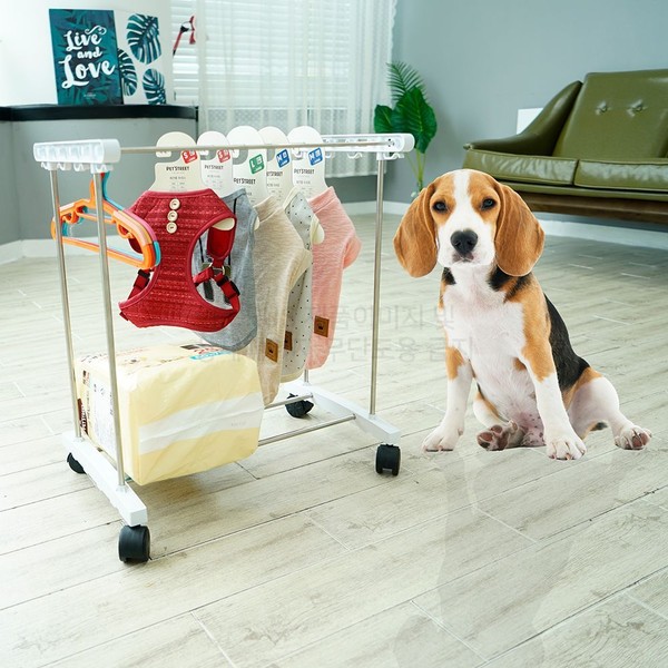이동식강아지행거 애견정리대 애묘 이동식애견정리대 강아리대 애견의류 강아지행거