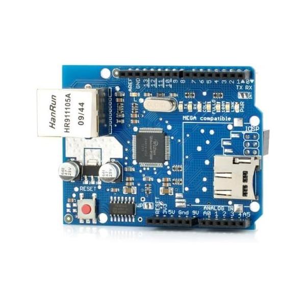12236453 HiLetgo W5100 이더넷 네트워크 쉴드 확장 보드(SD 카드 슬롯 포함) - Arduino UNO MEGA2560용