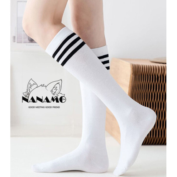 [오늘출발] 나나모 여성 삼선 포인트 니삭스 3켤레 3만원 이상 무료배송