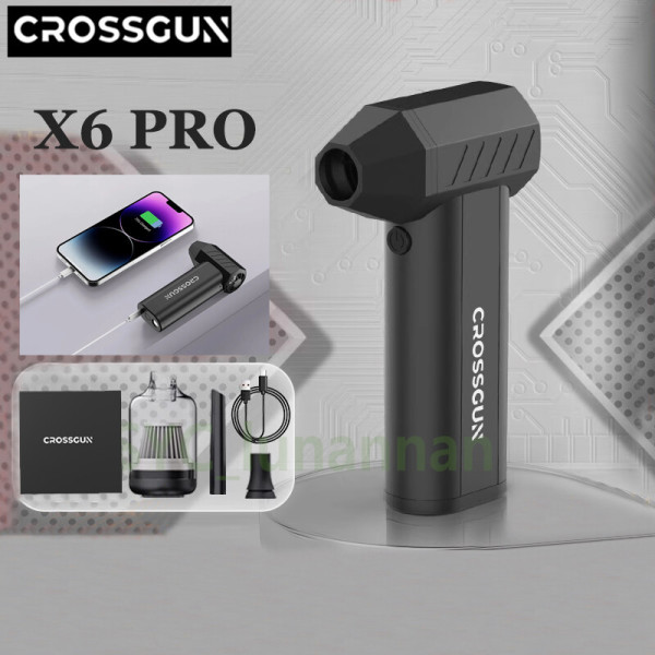 [해외] Crossgun 정품 CROSSGUN X6 Pro 무선 터보 제트팬 강력 파워 제설 먼지제거 13만RPM 허리케인 송풍기 보조배터리