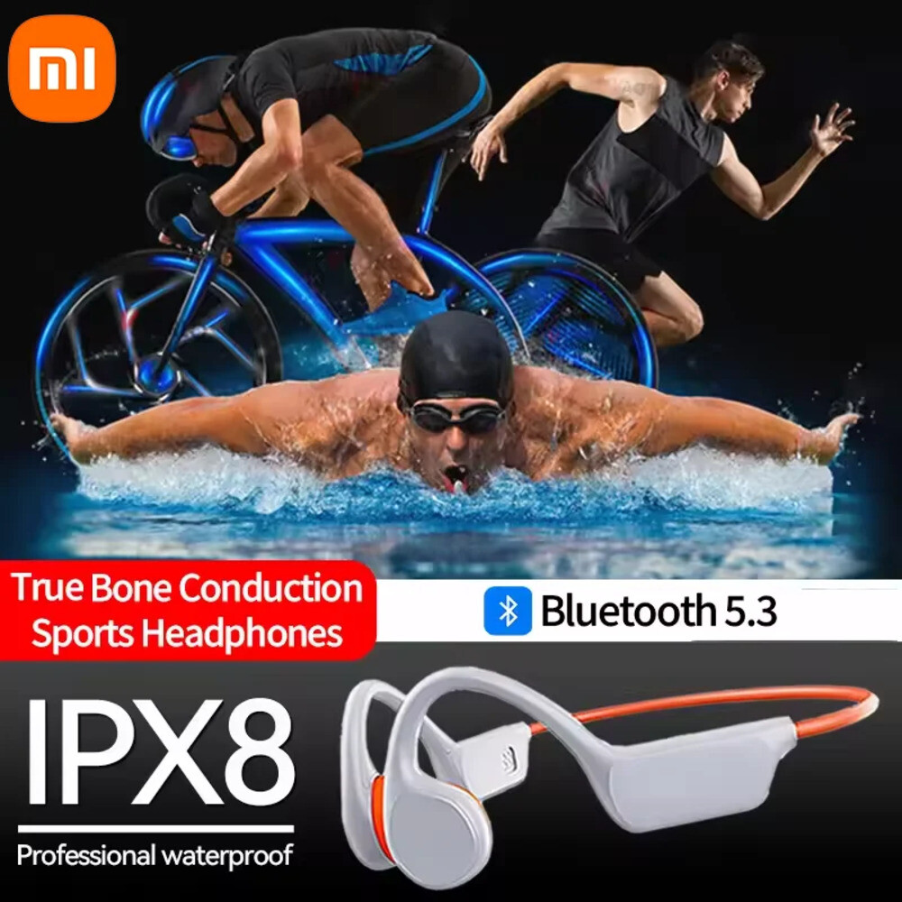 골전도보청기 노인보청기 골밀도이어폰 Xiaomi IPX8 방수 골전도 헤드폰 Bluetooth5.3 수영을위한 무선 귀