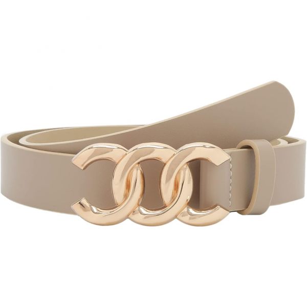 [해외] 청바지 여성용 벨트 드레스 치크 허리 골드 버클이 있는 인조 가죽