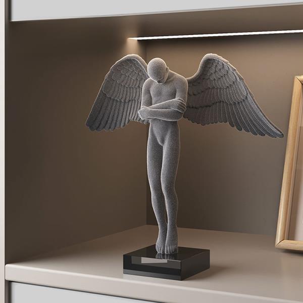 [오늘출발]묵상하는 천사 조각상 추상적인 인물 예술 조각 테이블 장식 소품 거실 TV 캐비닛 홈 데코 선물