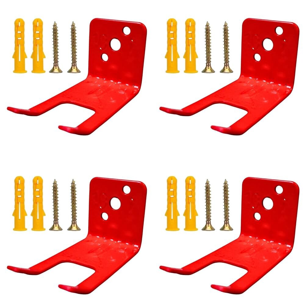 [오늘출발] 4팩 범용 소화기 브래킷 5~13파운드용 마운트 및 밸브 본체 슬롯이 있는 모든 소화기용 범용 건식 화학 물