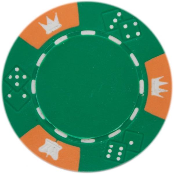 14그램 크라운 앤 다이스 프리미엄 포커 칩 50개 세트 헤비 클레이 복합 대량 무표 텍사스 홀덤 블랙잭용