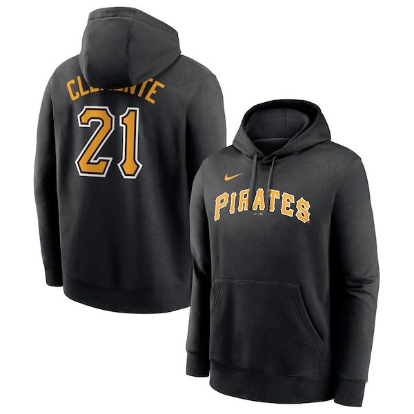 [해외] 해외 나이키 MLB Roberto Clemente 피츠버그 파이리츠 Player Name  Number Club Hoodie - Black 1079871