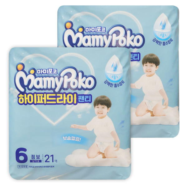 마미포코 마미포코 하이퍼드라이 팬티 기저귀 6단계 팬티형 점보형 남아용 42매