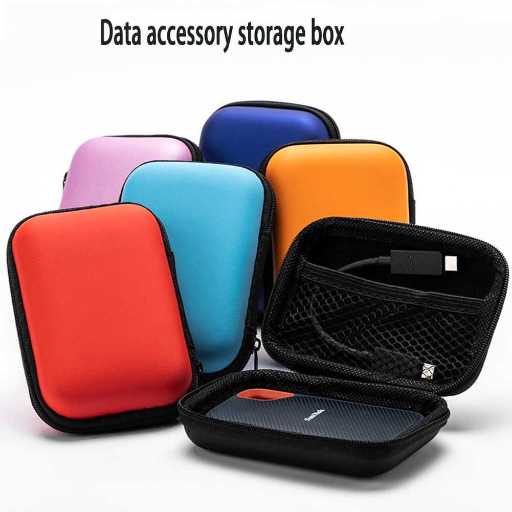 [오늘출발] 미니 2.5인치 하드 드라이브 보관 가방 데이터 케이블 헤드폰 포커 카드 수집 제로 지갑