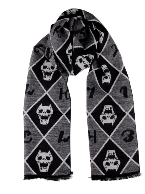 해골 목도리 일본 조조의 기묘한 모험 코스프레 스컬 캐릭터 애니메이션 코스튬 스카프 머플러