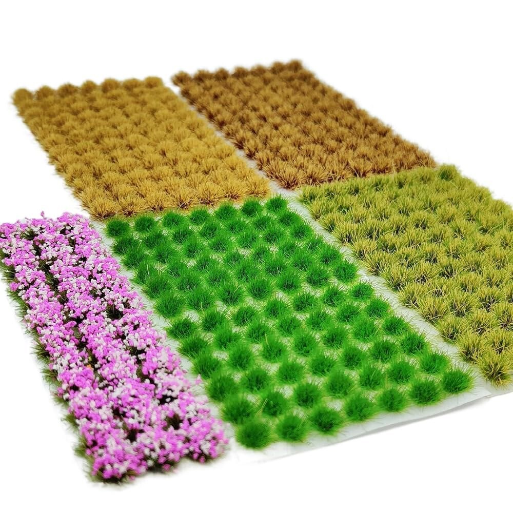 [오늘출발] Gdeplok 372개의 정적 잔디 클러스터 철도 경관 열차 배치 워게이밍 지형 디오라마 조경(오리엔탈 체리)을