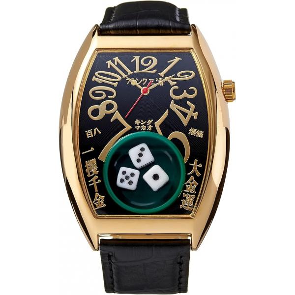 12364080 프랭크 미우라 시계 FRANK MIURA 마카오 도박 복각 다이스 카지노 한정판 블랙  화이트