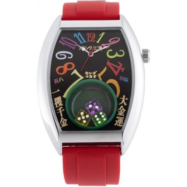 12389690 프랭크 미우라 시계 남성 마카오 도박 메탈 복각 다이스 카지노 한정판 (블랙 블랙)