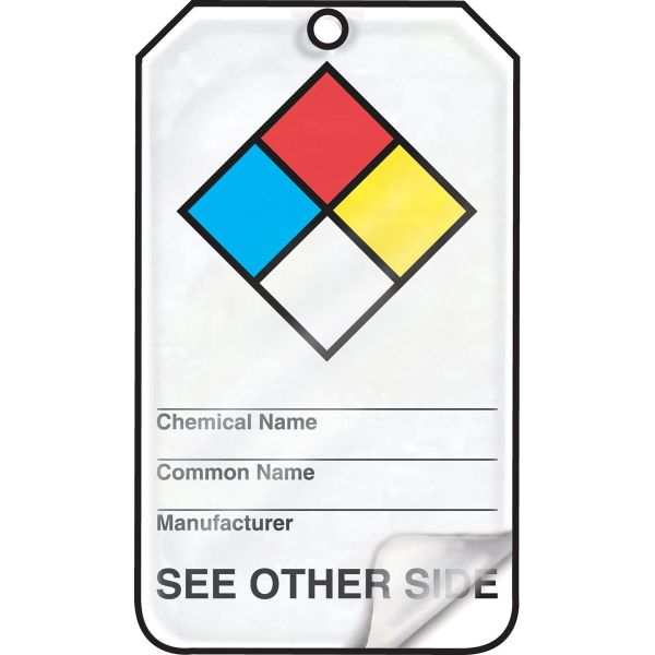 Accuform THS105LCP PF-카드스톡 유해물질 태그 전설 NFPA 다이아몬드/목표 기관 길이 5.75인치 x 너비 3.2