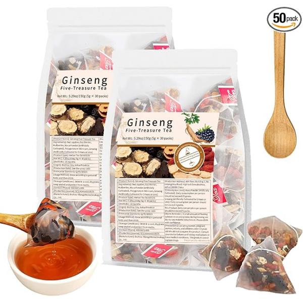 12382865 60개입 신장차 포뮬러 인삼 육보차  뽕차 중국 신장 정화차 허브 남성용 티백