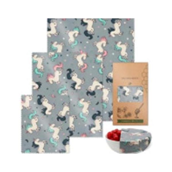 12389713 실용적인 밀랍 랩 모음 3개입 튼튼한 다기능 식품 보관 솔루션 일상 생활에 유용한 홈 액세서리