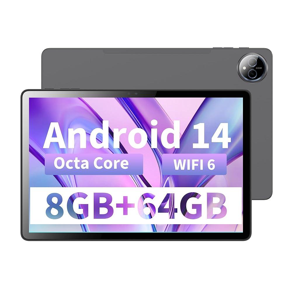 Veidoo 10.1인치 태블릿 8GB RAM 64GB ROM(4GB 가상 메모리 1TB 확장 가능 옥타 코어 프로세서가 있는 안