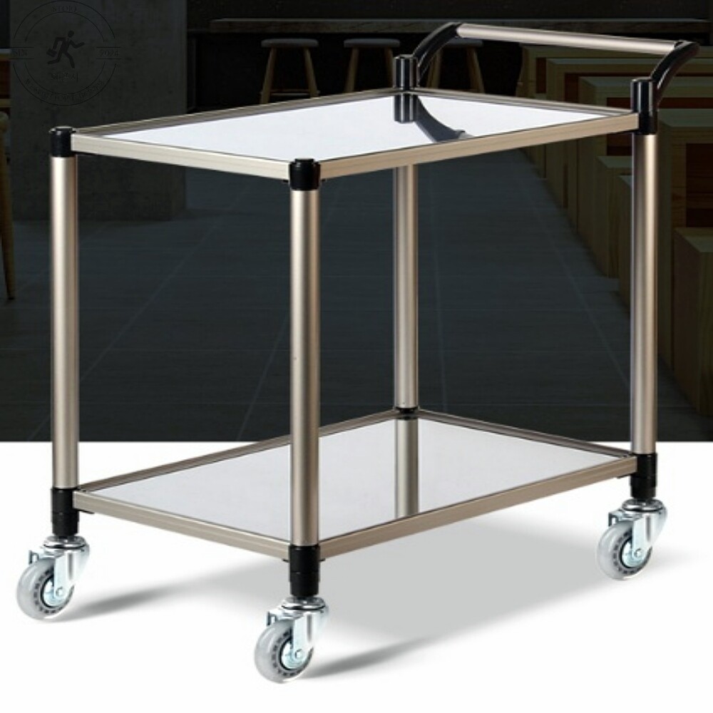 [오늘출발] 드레싱카트 2단 음식점카트 서빙트레이 아르바이트 식당웨건