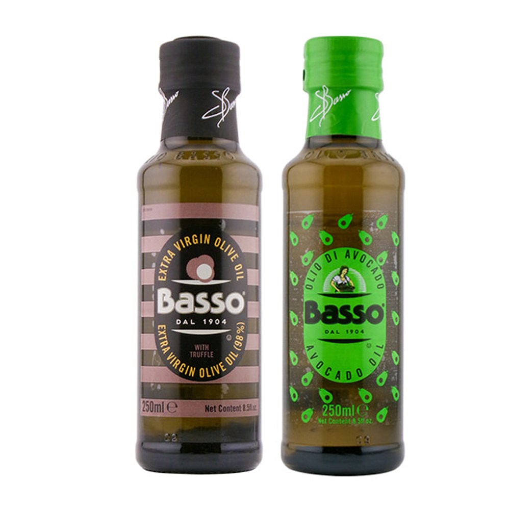 [오늘출발] 바쏘 아보카도오일 250ml + 엑스트라버진 올리브오일 위드 트러플 250ml 총 2개 세트