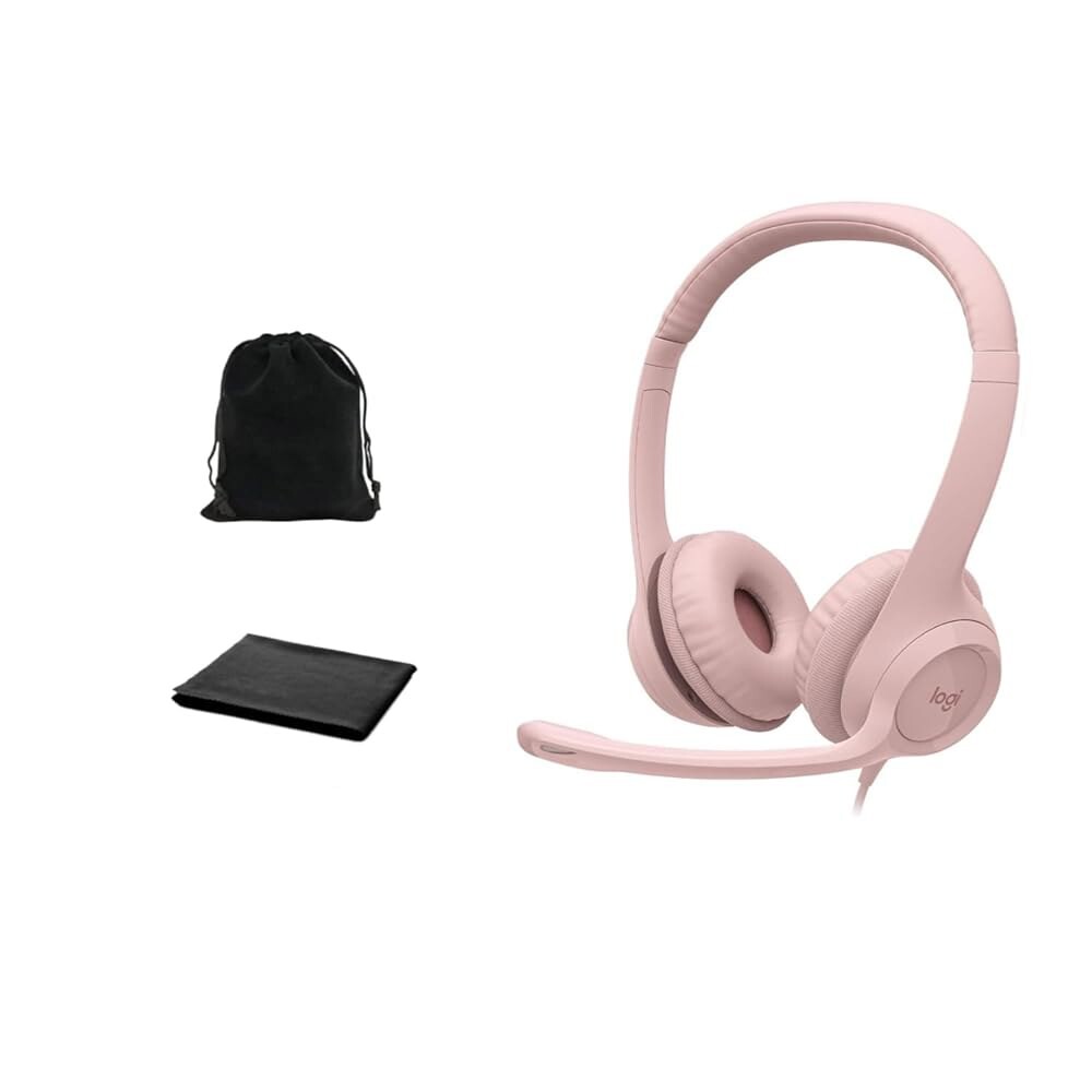 [오늘출발] PC/노트북용 마이크가 장착된 로지텍 H390 유선 헤드셋 노이즈 캔슬링 스테레오 헤드폰 USB 인라인 컨트롤