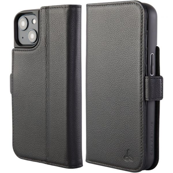 스네이크하이브 정품 가죽 지갑 케이스 SE 20222020용 카드 슬롯 및 스탠드가 있는 플립 커버 다플드 블랙