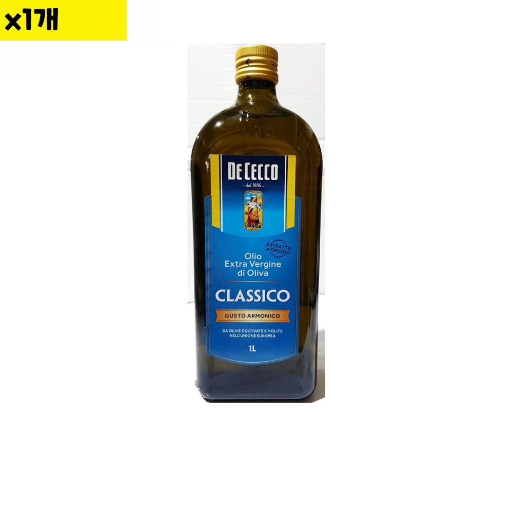 데체코 식자재 엑스트라버진올리브유 데체코 1L x1개 올리브기름 압착올리브