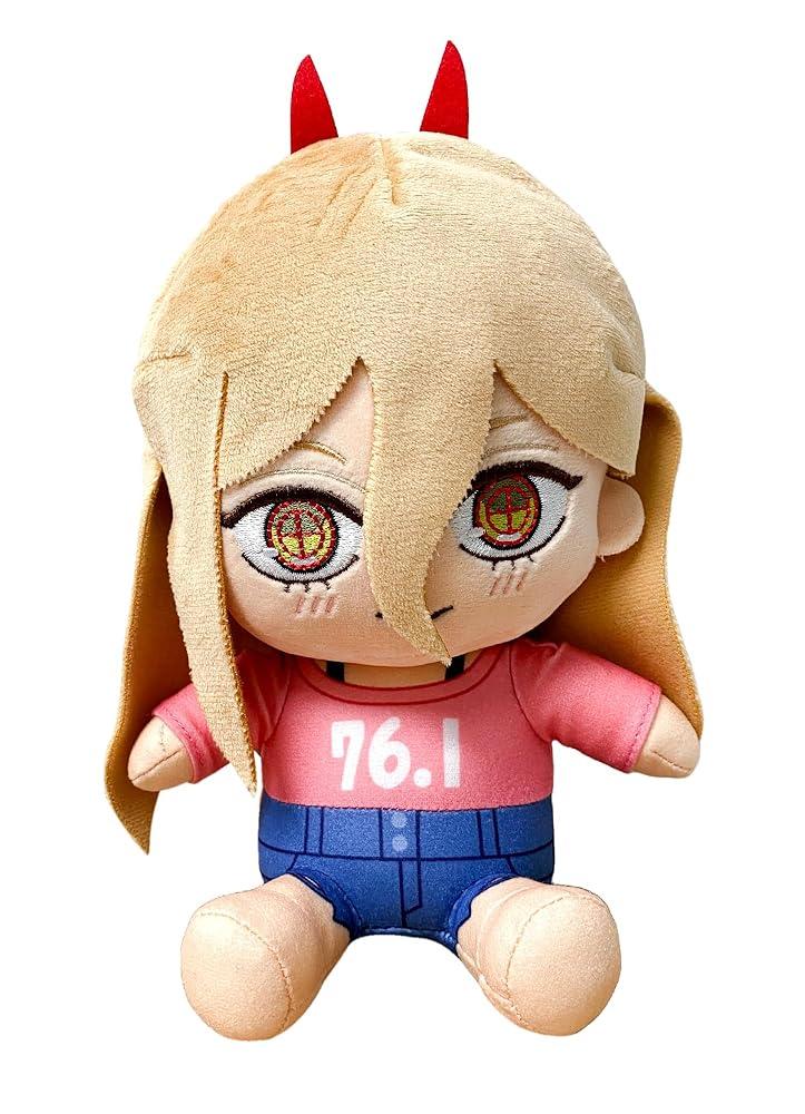 100%정품 Great Eastern Entertainment Chainsaw Man - Power Casual Outfit 1 Sitting Pose Plush 7 H