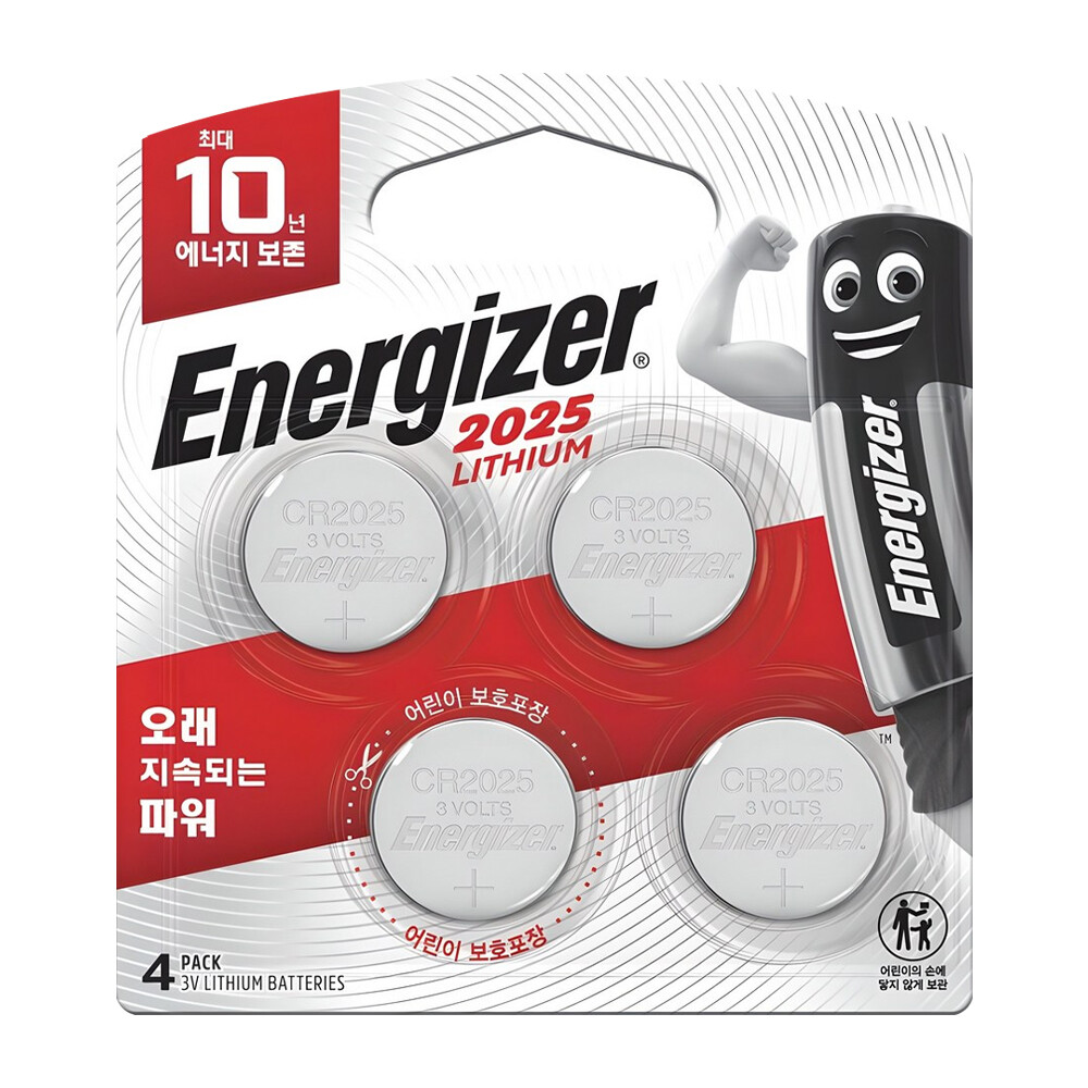 [에너자이저홀딩스][오늘출발] 에너자이저 에너자이저 리튬 코인 건전지 2025 4입
