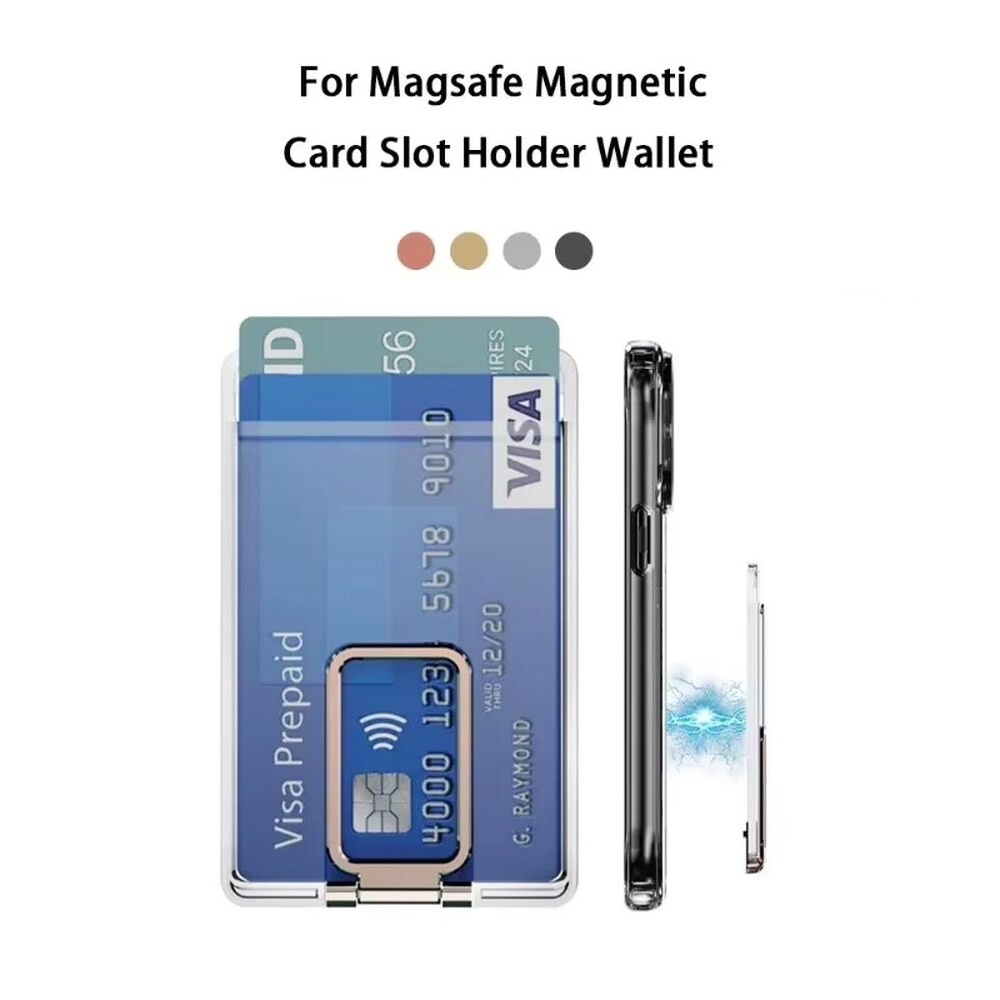 [오늘출발] 2 in 1 자기 전화 카드 홀더 iPhone 16 15 14 13 12 안전 쉘용 은행 보관용 브래킷 DS-RV