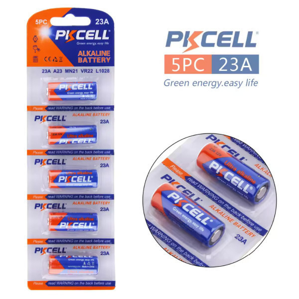 [오늘출발] PKCELL 알카라인 건전지 23A 12V 5알 1줄 개별 카드포장