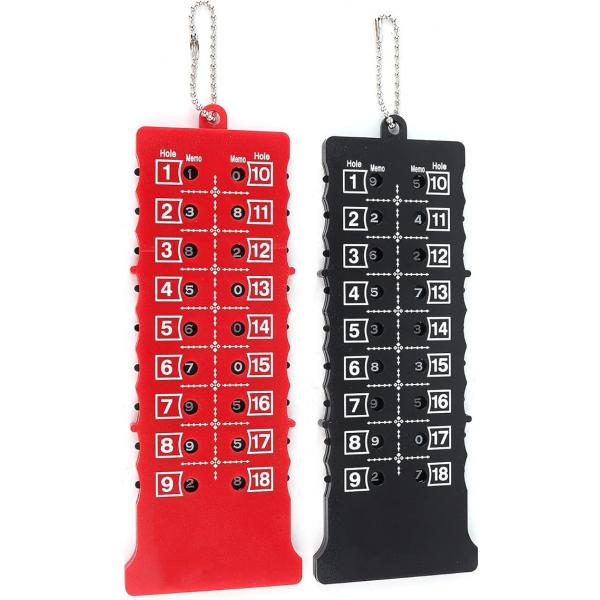 12454610 TOUISEDGI 18홀 골프 스코어 카운터  2개 카운터 스코어보드 트레이닝 연습 경기 액세서리 블랙