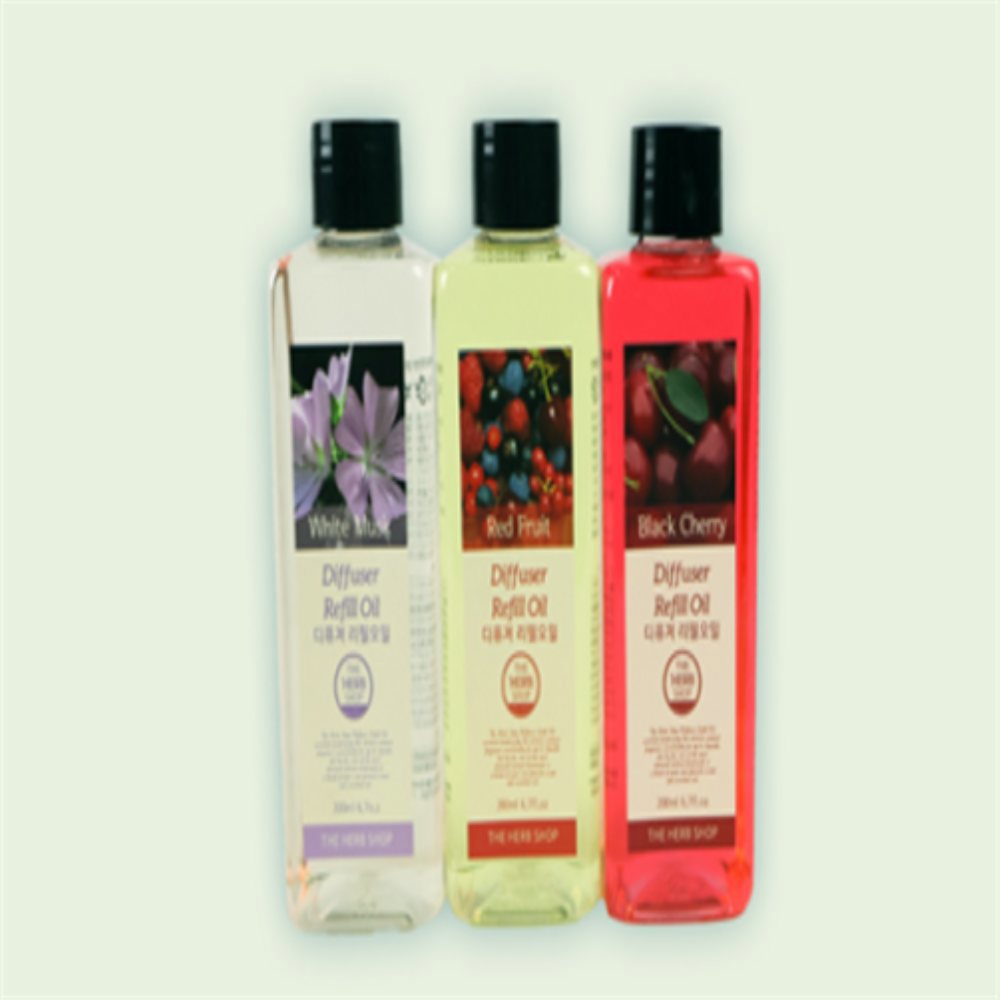 [오늘출발] 모노바이연 허브 디퓨저 리필오일 200ML 2입 실내향수 블랙체리 차량방향제 화이트머스크