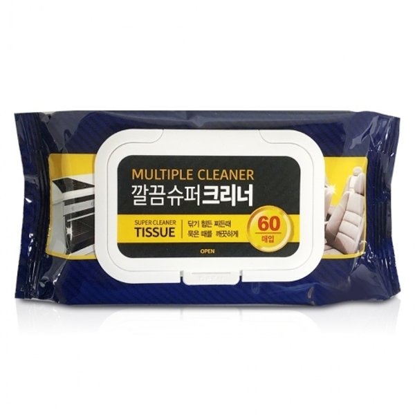 깔끔 슈퍼크리너 60매 크리너 청소용 물티슈 세정티슈