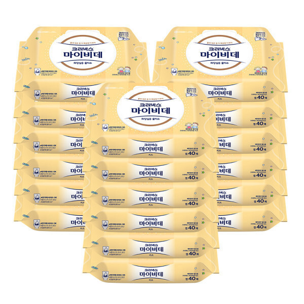 크리넥스 크리넥스 마이비데 키즈 캡 40매 18팩 화장실 물티슈 배변훈련