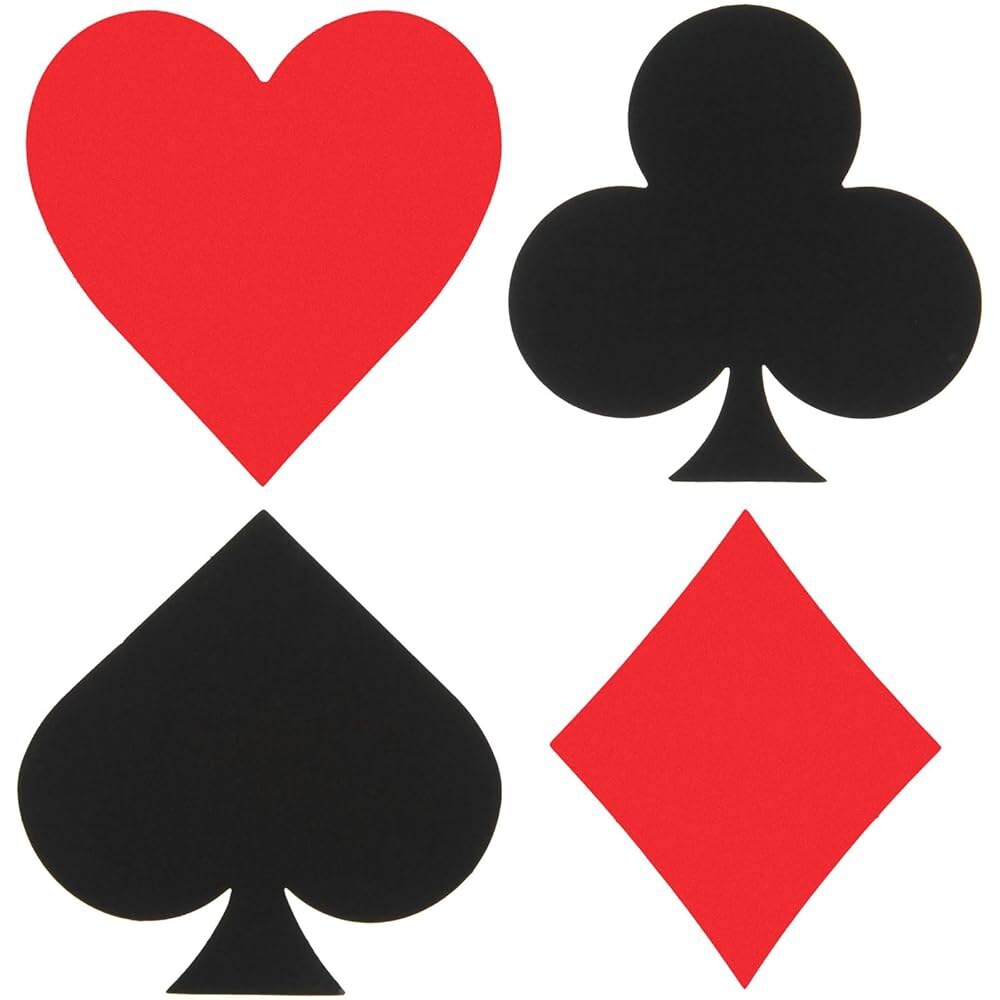 [오늘출발] 200개 카지노 컷아웃 라스베이거스 파티 장식 포커 실루엣 테마 생일 용품 학교 게시판 공예 홈