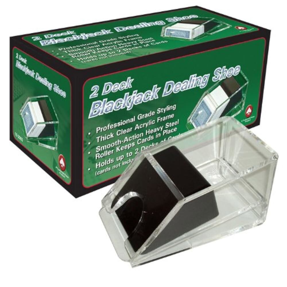 [오늘출발]브라이벨리 디럭스 2층 아크릴 카지노 블랙잭/포커 딜러 슈 - 보너스 컷 카드 포함